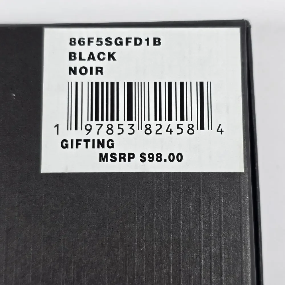 Michael Kors Black Noir Monogram Card Case & Key Ring Set Gift Set NWT